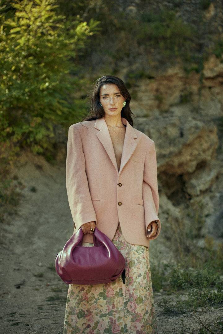 Roberta Gandolfi Emily bowling medium in pelle con tracolla staccabile Offerte stagionali