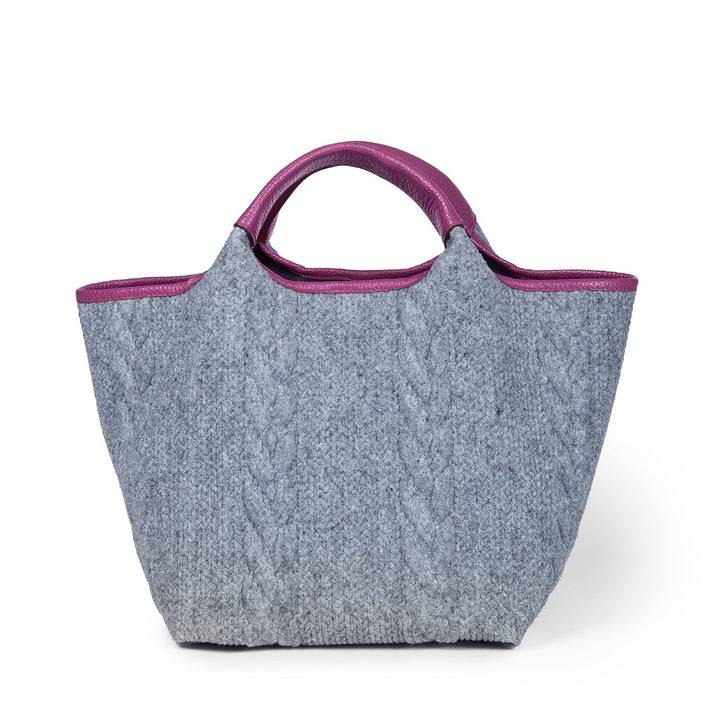 Roberta Gandolfi Joy Wool borsa trasformabile 5 modelli in 1 in tessuto di lana riciclato finiture in pelle di vitello e tracolla staccabile Liquidazione
