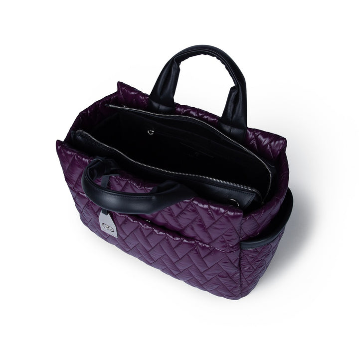 Roberta Gandolfi Noemi Large borsa a mano in tessuto antigoccia con finiture in pelle e tracolla staccabile Super Saving Price