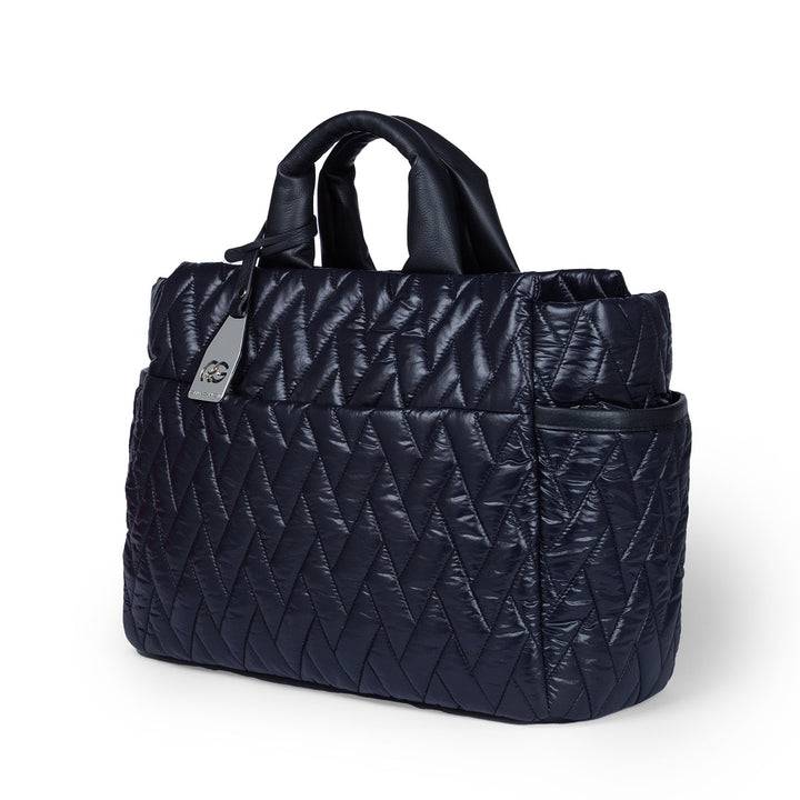 Roberta Gandolfi Noemi Large borsa a mano in tessuto antigoccia con finiture in pelle e tracolla staccabile Offerta settimanale