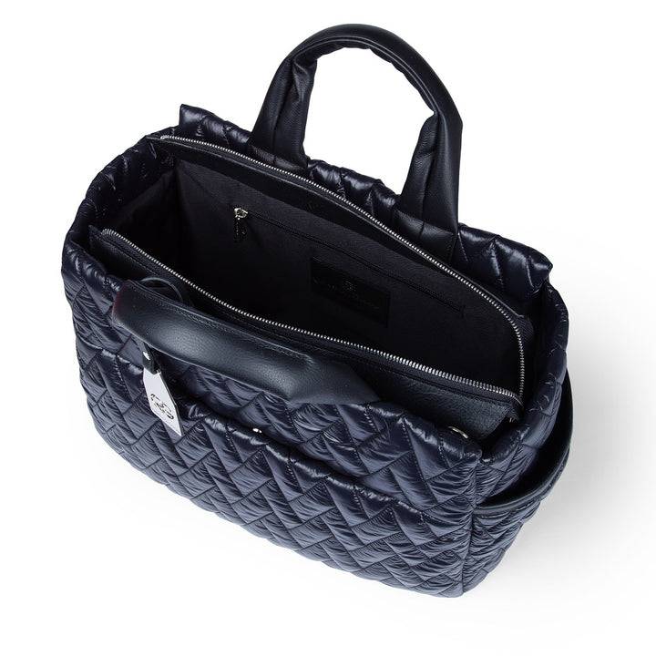 Roberta Gandolfi Noemi Large borsa a mano in tessuto antigoccia con finiture in pelle e tracolla staccabile Offerta settimanale