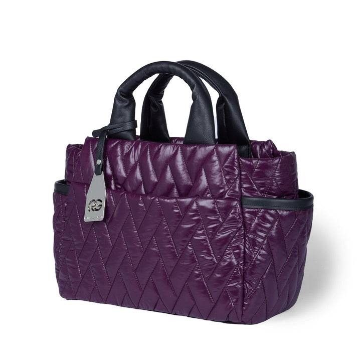 Roberta Gandolfi Noemi medium borsa a mano in tessuto antigoccia con finiture in pelle e tracolla staccabile Ritorno libero
