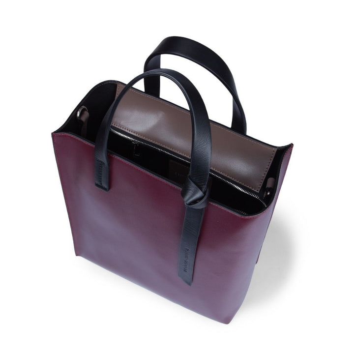 Roberta Gandolfi Arianna Tote borsa in pelle bicolor con tracolla staccabile ACQUISTA ORA