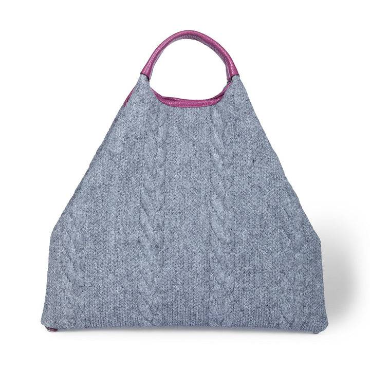 Roberta Gandolfi Joy Wool borsa trasformabile 5 modelli in 1 in tessuto di lana riciclato finiture in pelle di vitello e tracolla staccabile Duty-free