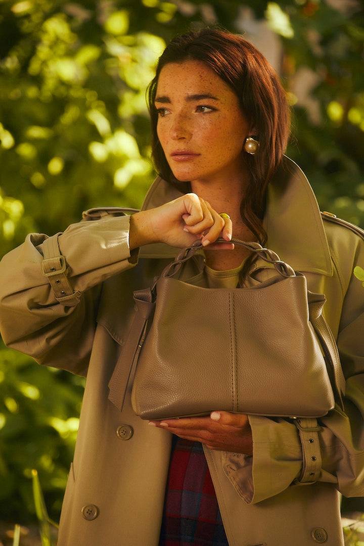 Roberta Gandolfi Asia small borsa a mano in pelle con tracolla staccabile Nuovo