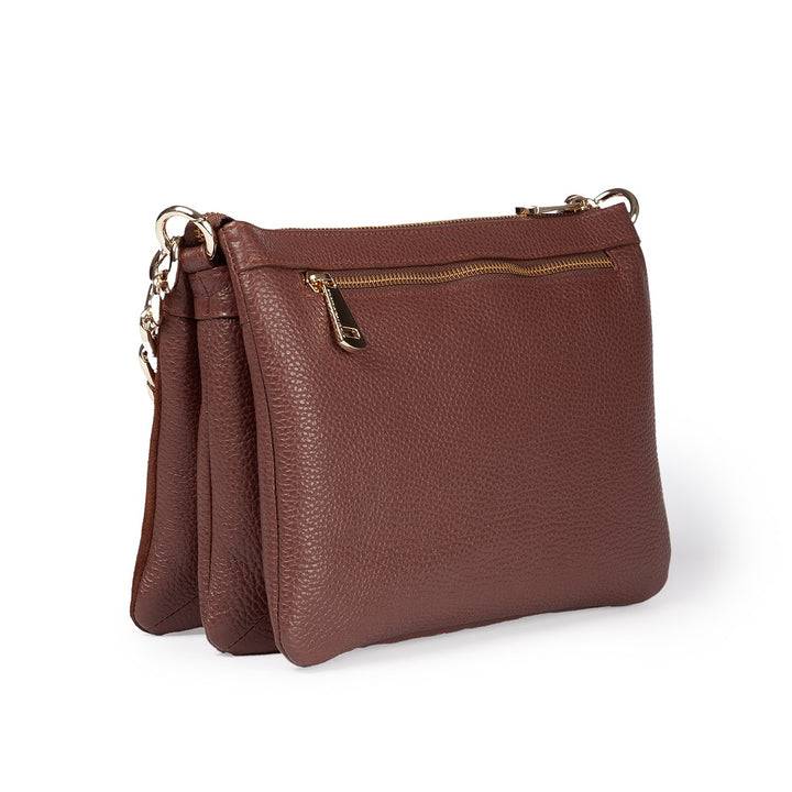 Roberta Gandolfi Alice small borsa in camoscio e pelle martellata con tracolla regolabile e staccabile Offerte