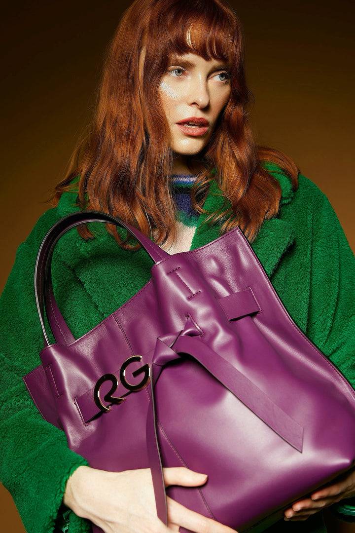 Roberta Gandolfi Dafne Large borsa a mano in pelle con tracolla staccabile Vendite Flash