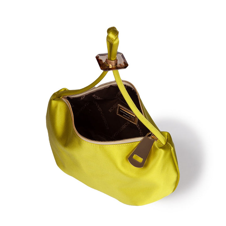 Roberta Gandolfi Sirenetta baguette in raso di seta con elemento gioiello Shopping online