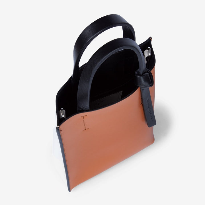 Roberta Gandolfi Cinzia Mini bag in pelle bicolor e tracolla staccabile Cyber Monday