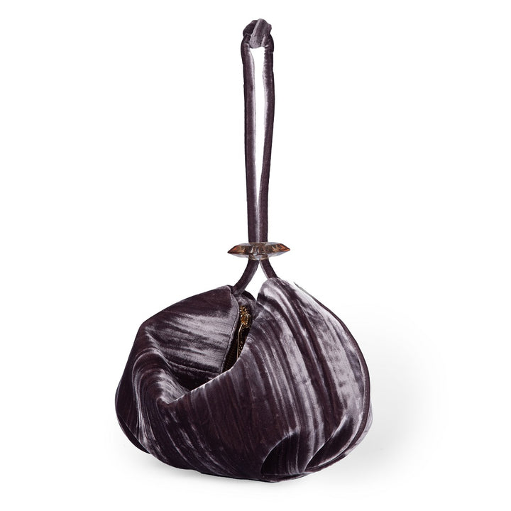 Roberta Gandolfi Sirenetta baguette velluto plissè con elemento gioiello Online Outlet