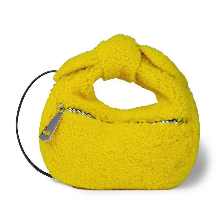 Roberta Gandolfi Bunny Teddy mini bag in shearling con tracolla in pelle staccabile Offerte giornaliere