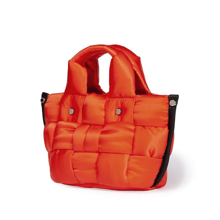 Roberta Gandolfi Greta Mini borsa in tessuto antigoccia imbottita ed intrecciata a mano con finiture in pelle Ultimi due giorni