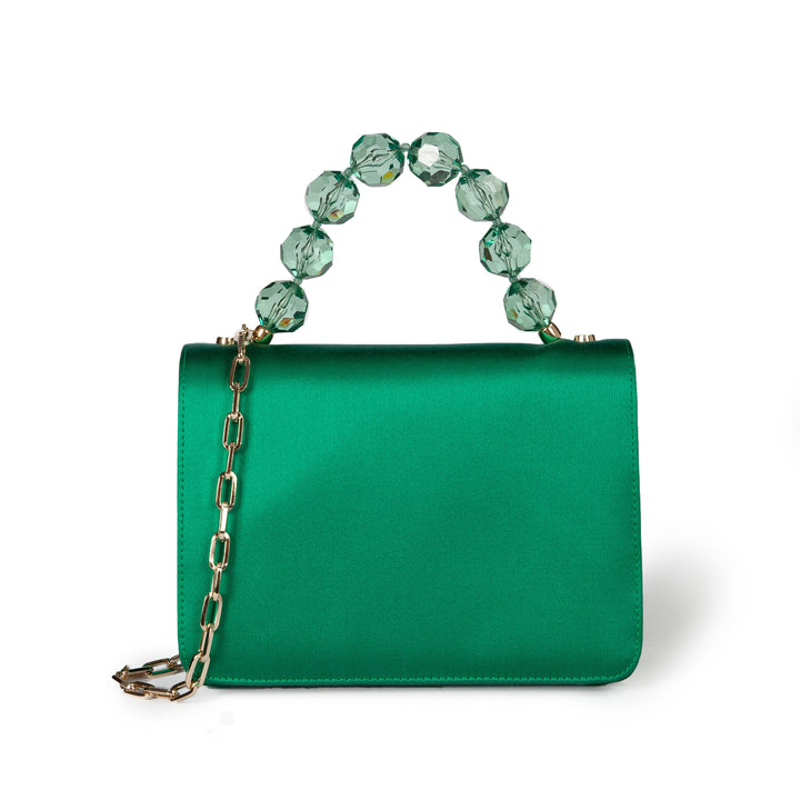 Roberta Gandolfi Sirenetta Mini bag in raso di seta e manico gioiello Black Friday Prezzi