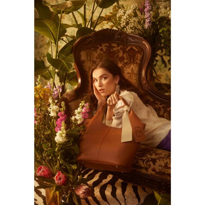 Roberta Gandolfi Maia Tote borsa hobo in pelle martellata Offerta Anniversario