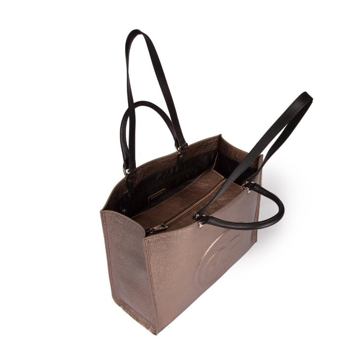 Roberta Gandolfi Roberta Pelle Large Borsa a mano in pelle con doppi spallacci per essere portata a spalla e tramezza Latest fashion
