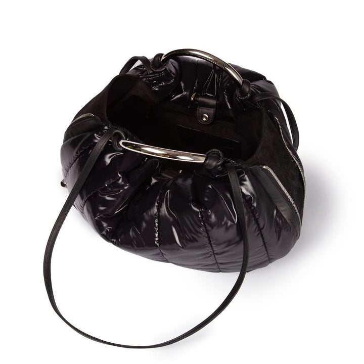 Roberta Gandolfi Naomi Balloon borsa a mano in tessuto antigoccia finiture in pelle e doppi spallacci per essere messa sulla spalla Offerte esclusive
