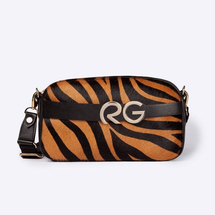 Roberta Gandolfi Dafne pony camera in pelle stampa animalier con tracolla staccabile Grandi sconti