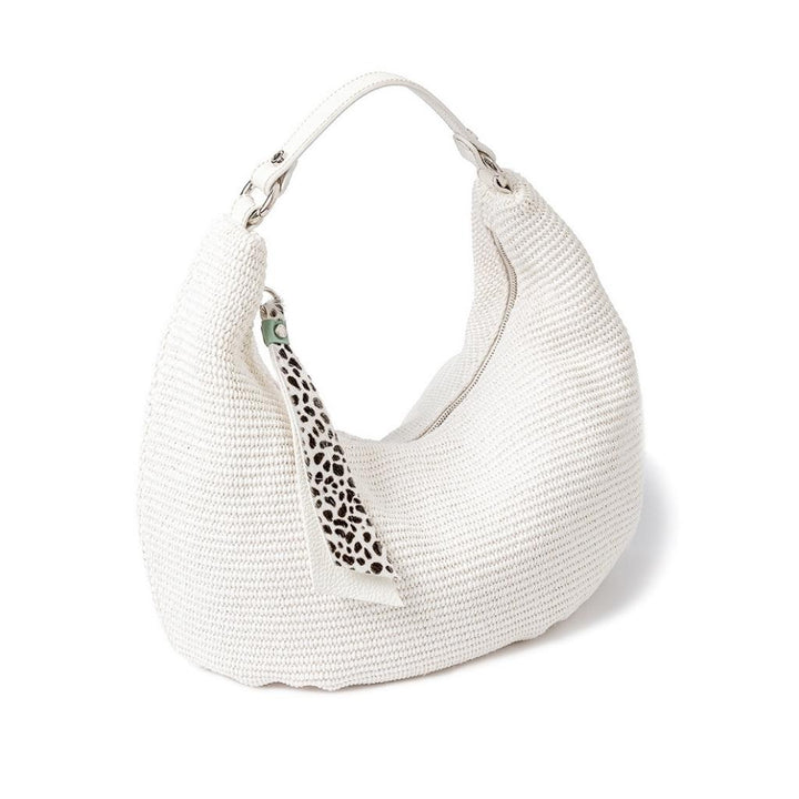 Roberta Gandolfi Beatrice Hobo medium in raffia e finiture in pelle con dettaglio animalier e tracolla staccabile Super Saving Price