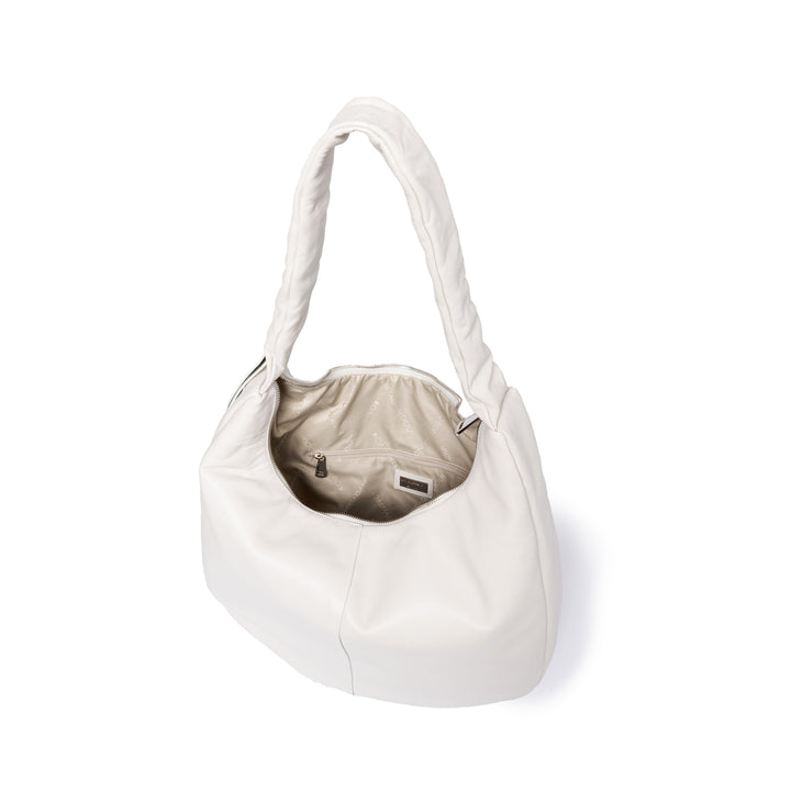 Roberta Gandolfi Azzurro Hobo large in morbida pelle nappa con manico arricciato regolabile ACQUISTA ORA