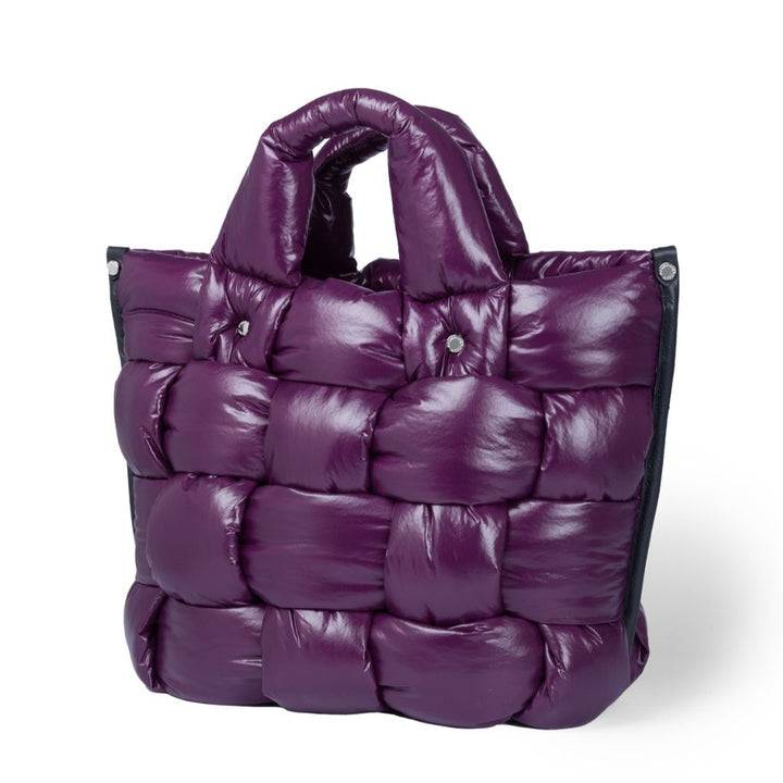 Roberta Gandolfi Greta large borsa in tessuto antigoccia imbottita ed intrecciata a mano con finiture in pelle 50% di sconto per tempo limitato