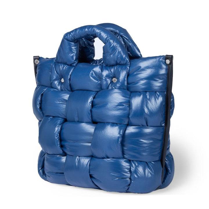 Roberta Gandolfi Greta large borsa in tessuto antigoccia imbottita ed intrecciata a mano con finiture in pelle Sconti questo mese