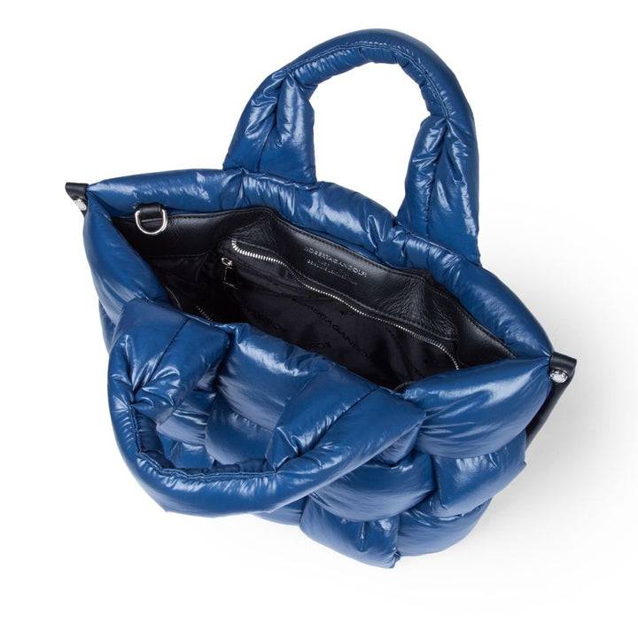 Roberta Gandolfi Greta large borsa in tessuto antigoccia imbottita ed intrecciata a mano con finiture in pelle Sconti questo mese