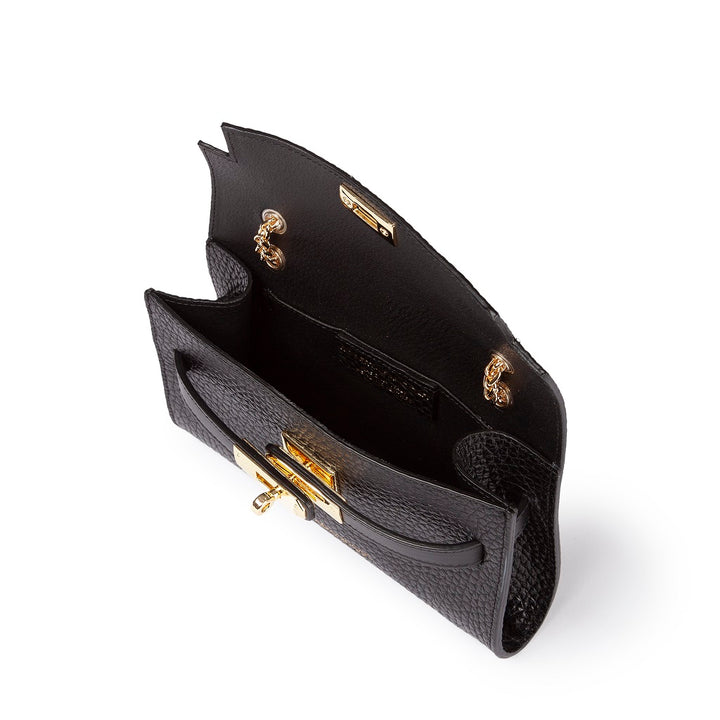 Roberta Gandolfi Frida crossboby in pelle martellata con tracolla di catena dorata Shopping Online