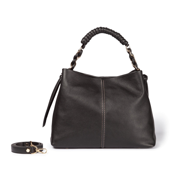 Roberta Gandolfi Amina large borsa a mano in pelle con manico tubolare fasciato e tracolla staccabile Nuovi prodotti