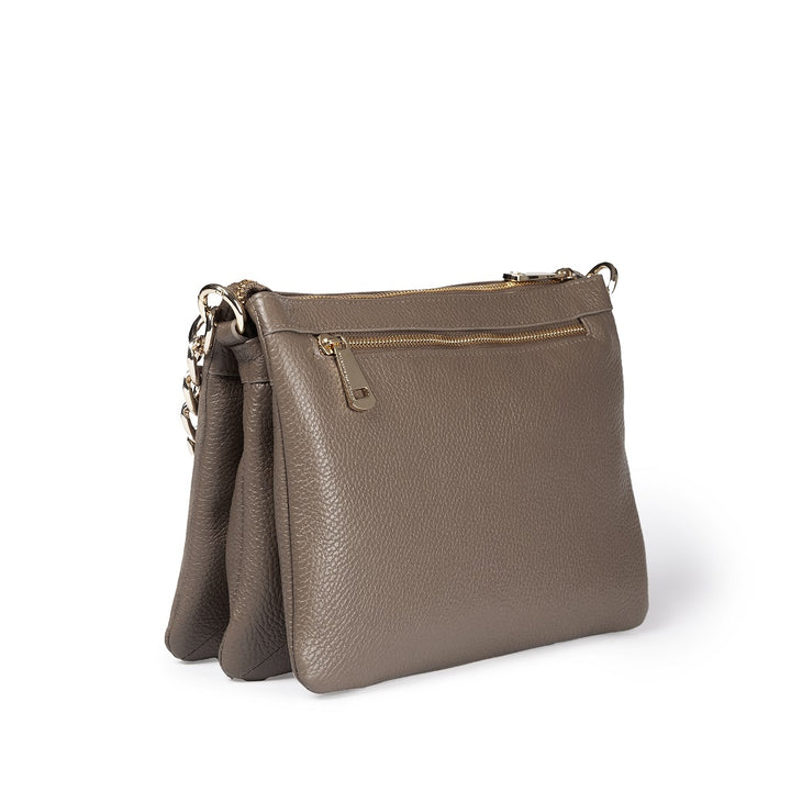 Roberta Gandolfi Alice small borsa in camoscio e pelle martellata con tracolla regolabile e staccabile Comprane uno, ottenene uno gratis