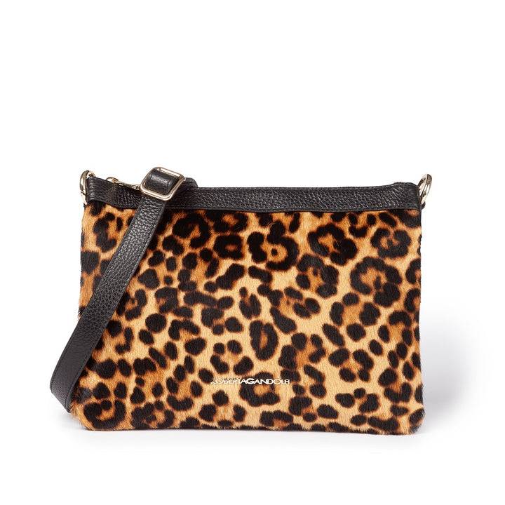 Roberta Gandolfi Alice Pony small borsa in cavallino e pelle martellata con tracolla regolabile e staccabile Offerte giornaliere