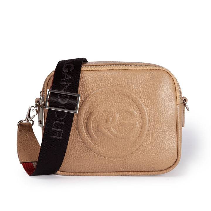 Roberta Gandolfi Roberta Pelle camera e crossbody in pelle con doppio scomparto e tracolla staccabile Offerta settimanale