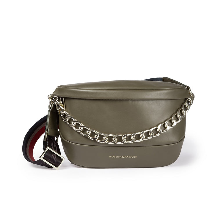 Roberta Gandolfi Micol Belt Bag in pelle con tracolla regolabile e catena amovibile Promozione temporanea