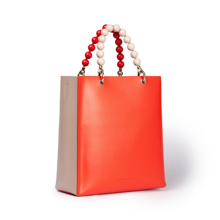 Roberta Gandolfi Zoe Tote bag in pelle bicolor e manicI gioiello Fino al 55% di sconto