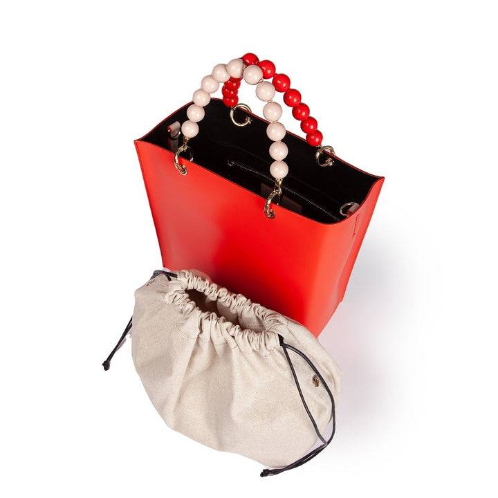 Roberta Gandolfi Zoe Tote bag in pelle bicolor e manicI gioiello Fino al 55% di sconto