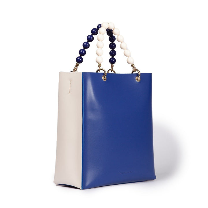 Roberta Gandolfi Zoe Tote bag in pelle bicolor e manicI gioiello Discount Store per i nuovi prodotti
