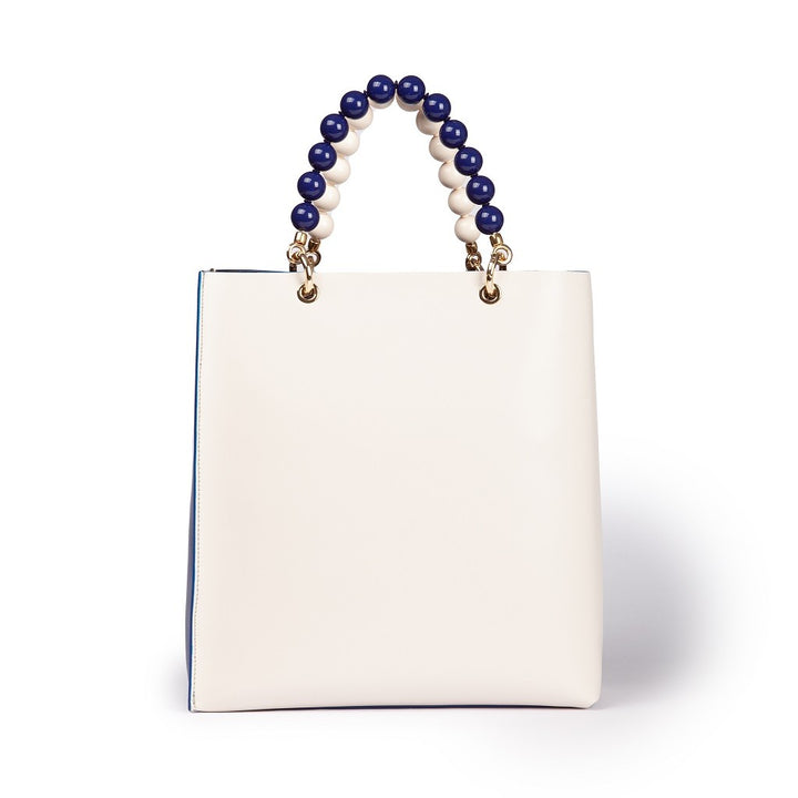 Roberta Gandolfi Zoe Tote bag in pelle bicolor e manicI gioiello Discount Store per i nuovi prodotti