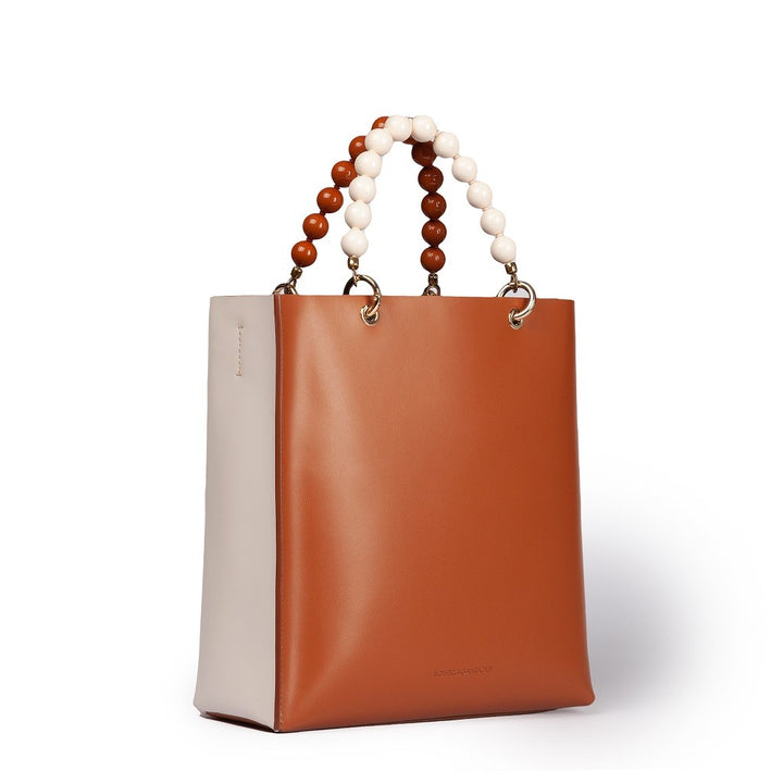 Roberta Gandolfi Zoe Tote bag in pelle bicolor e manicI gioiello Solo un giorno rimasto