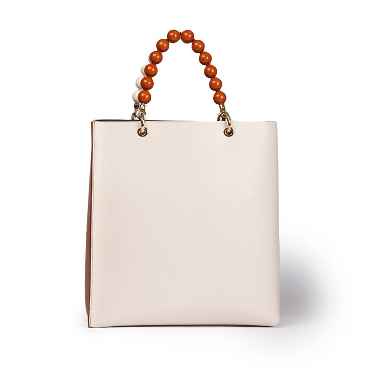 Roberta Gandolfi Zoe Tote bag in pelle bicolor e manicI gioiello Solo un giorno rimasto