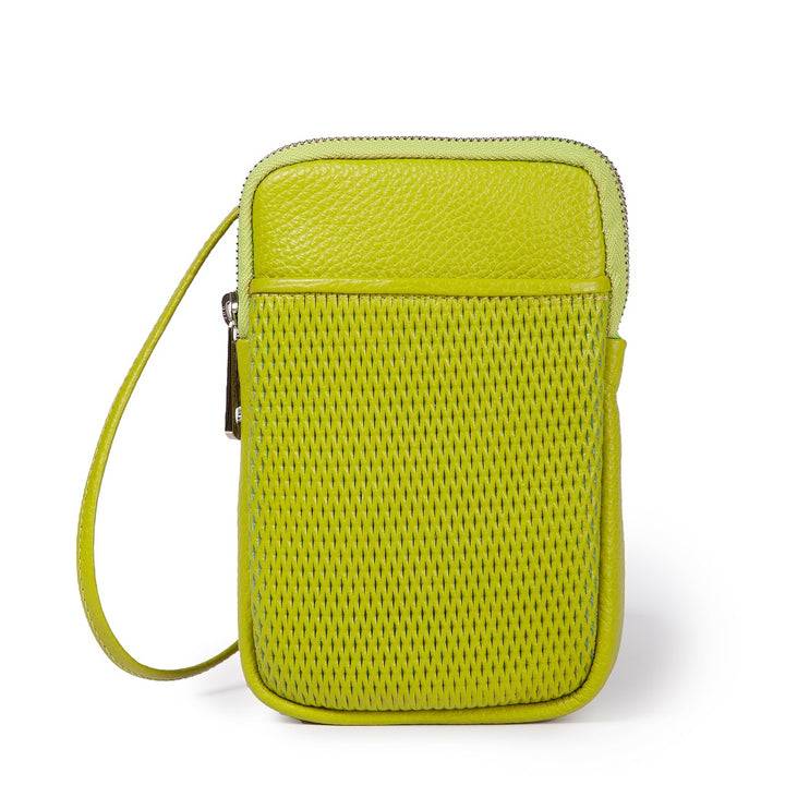 Roberta Gandolfi Yuma Phone holder in pelle di vitello con tracolla staccabile e regolabile e tasca esterna Spedizione gratuita