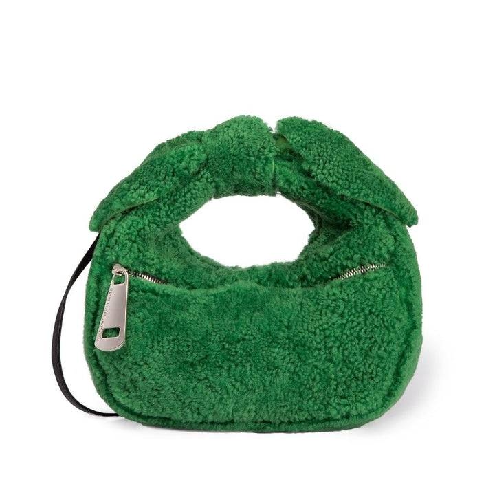 Roberta Gandolfi Bunny Teddy mini bag in shearling con tracolla in pelle staccabile Shopping online
