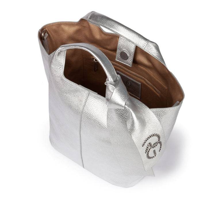 Roberta Gandolfi Maia handbag borsa a mano in pelle martellata e tracolla staccabile Offerta Anniversario