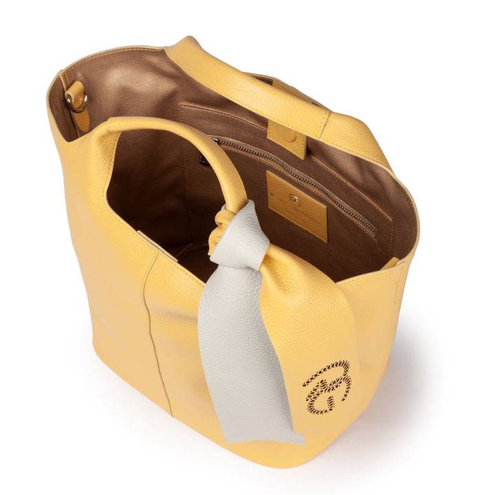 Roberta Gandolfi Maia handbag borsa a mano in pelle martellata e tracolla staccabile Smaltimento dello stoccaggio