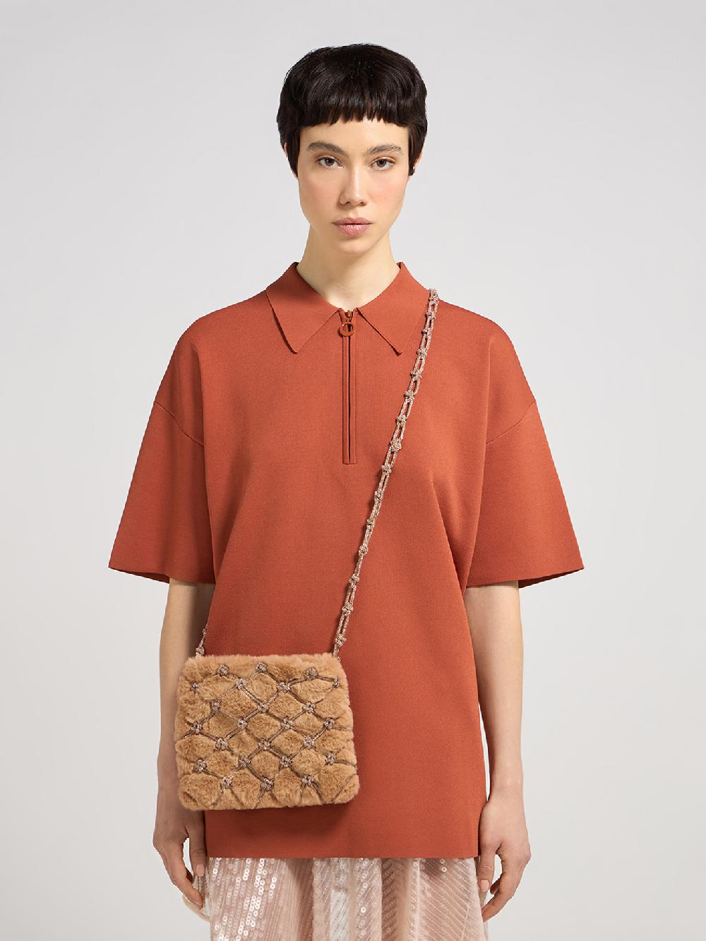 Rosantica Fluffy Flat Brown Vendite Flash