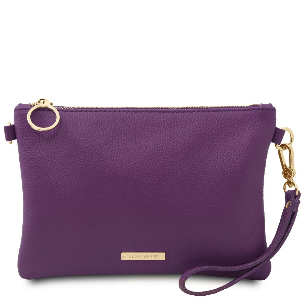 Tuscany Leather Soft Leather Clutch Soddisfazione Garantita