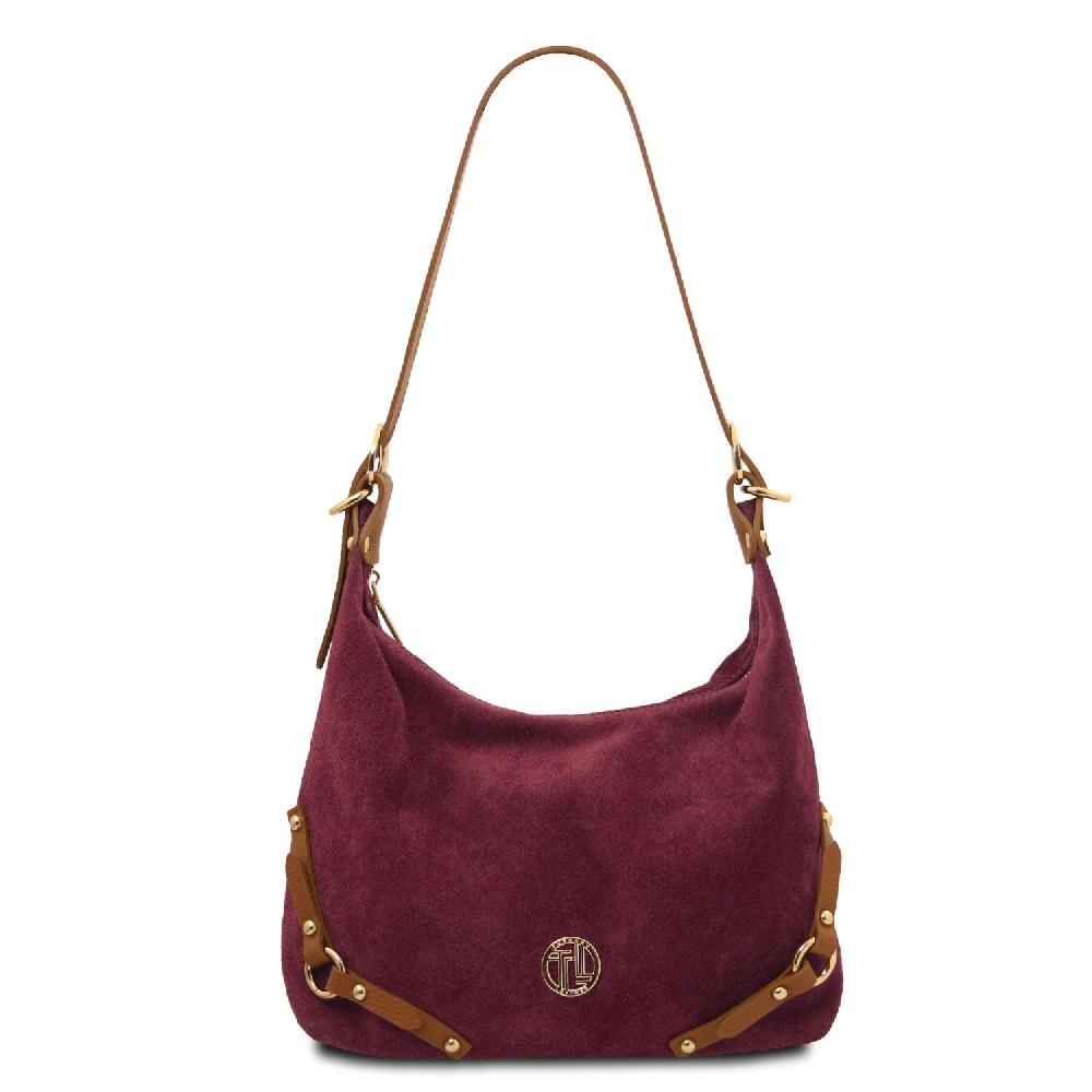 Tuscany Leather Suede Leather Shoulder bag In Vendita