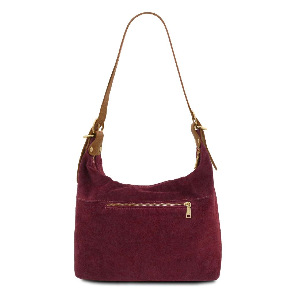 Tuscany Leather Suede Leather Shoulder bag In Vendita