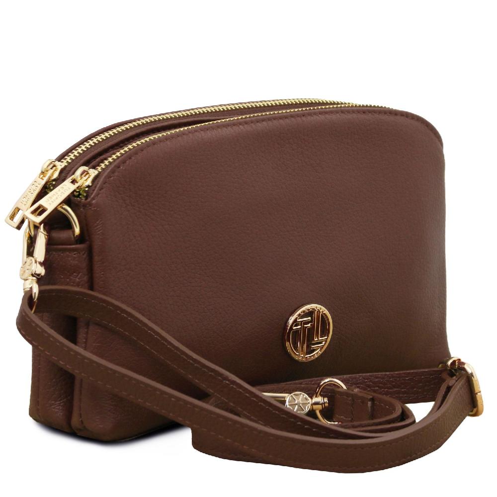 Tuscany Leather Bolso en Piel Suave con Bandolera Convenienza