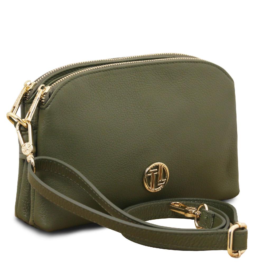 Tuscany Leather Bolso en Piel Suave con Bandolera Presa