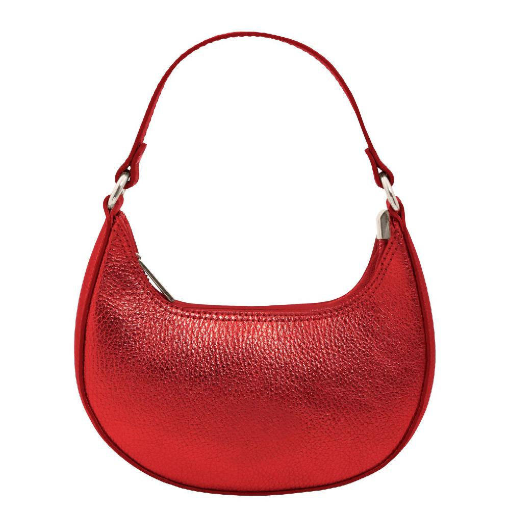 Tuscany Leather Bolso a Mano en Piel Metallic et Bandolera de Cadena Nuova