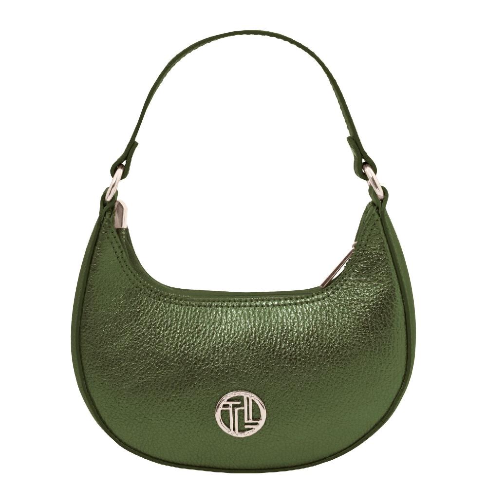 Tuscany Leather Bolso a Mano en Piel Metallic et Bandolera de Cadena 2025